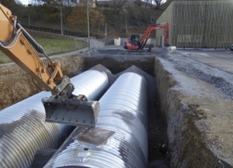 Travaux d'assainissement près de Bidart